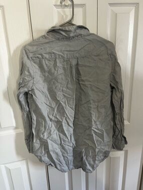 Quince Men's Gray Lightweight Button-Up Linen Shirt Size L